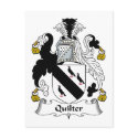 Quilter Family Crest postcards