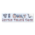 Quilting Cook bumper stickers