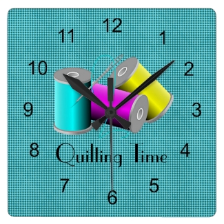 Quilting Design Wall Clock
