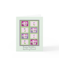 Quilting Friend Birthday Card cards