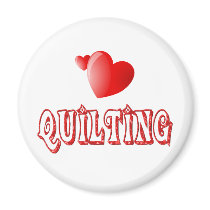 Quilting Hearts Refrigerator Magnets