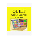 QUILTing joke Postcard
