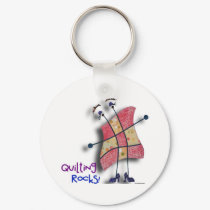 Quilting Rocks! Keychain