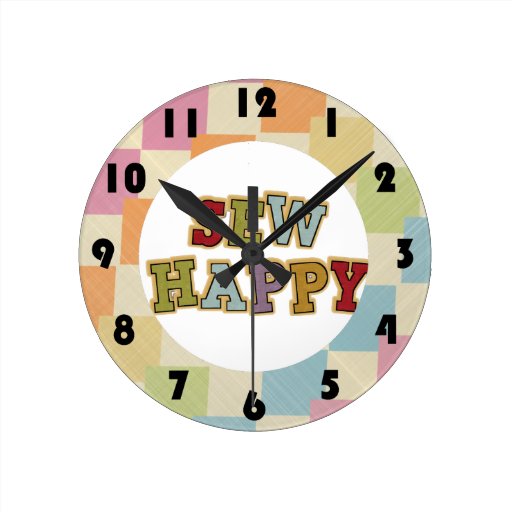 Quilting Sewing Room design Wall Clock Zazzle