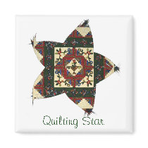Quilting Star Magnet by UponRequest Quilting Star Magnet