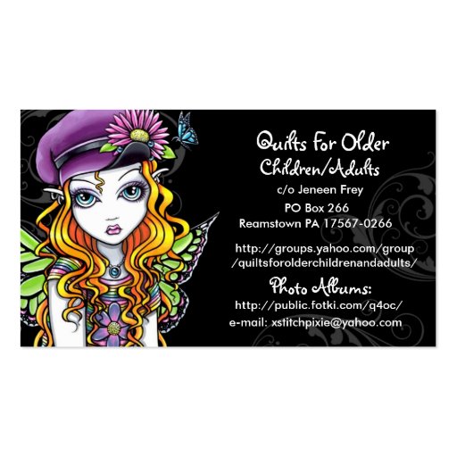 Quilts For Older Children/Adults Custom Order Business Card