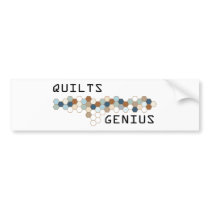 Quilts Genius bumper stickers