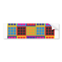 Quilts Pop Art bumper stickers