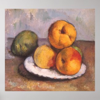 Quince, Apples, Pears, Cezanne, Vintage Still Life Poster