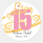 quince PRINCESS tiara personalized keepsake label Sticker