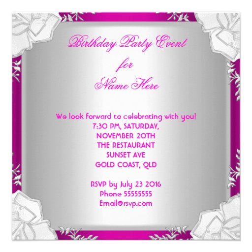 Quinceanera 15th 15 Birthday Pink Dress Shoes Custom Announcement