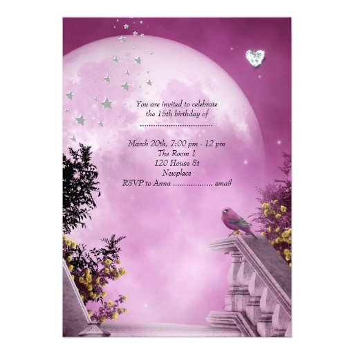 Quinceanera 15th Birthday Party Custom Invite
