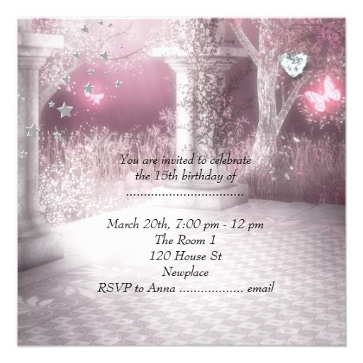 Quinceanera 15th Birthday Party Custom Invites