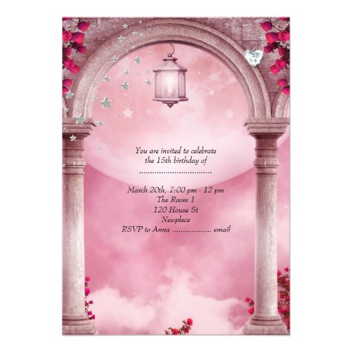 Quinceanera 15th Birthday Party Personalized Announcement