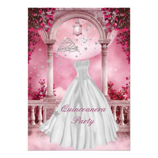 Quinceanera 15th Birthday Party Personalized Announcement