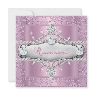 Quinceanera 15th Birthday Party Pink Tiara zazzle_invitation
