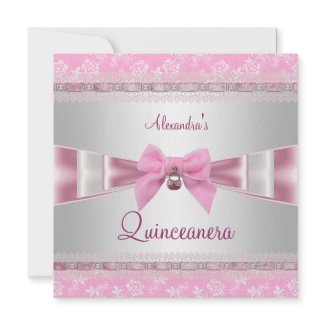 Quinceanera 15th Birthday Party Pink White Floral invitation Quinceanera 15th Birthday Party Pink White Floral invitation