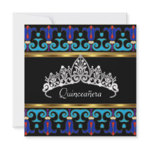 Quinceañera Birthday Party Retro Personalized Invitation