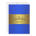 Quinceanera Blue Tiara 15th Birthday Invitation