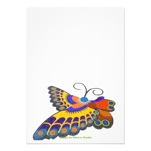 Quinceanera Colorful Butterfly Custom Invites