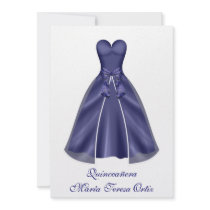Quinceañera español Invitación vestido elegante Personalized Invitations