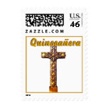 Quinceañera Gold Cross stamps