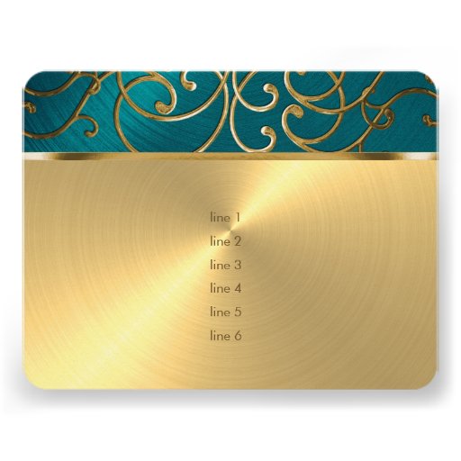 Quinceañera Gold Filigree Swirls Invites