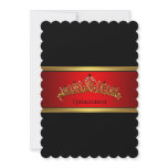 Quinceanera Gold Tiara 15th Birthday Invitation