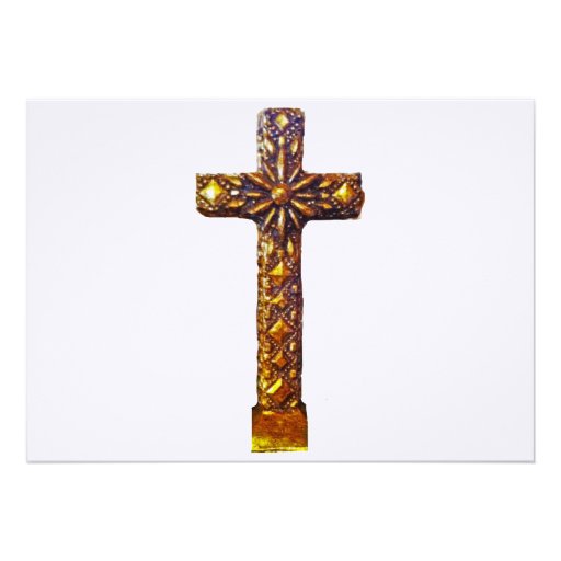 Quinceanera Golden Cross Card