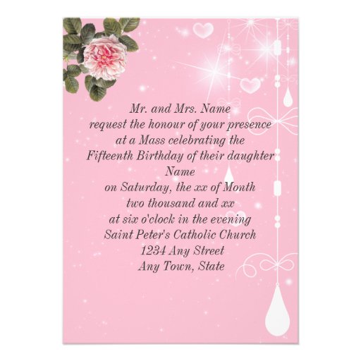 Quinceanera Invitation