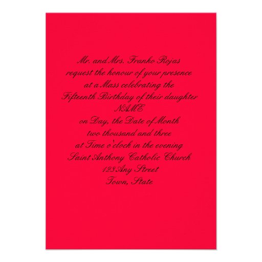Quinceanera Invitation / Sweet Fifteen