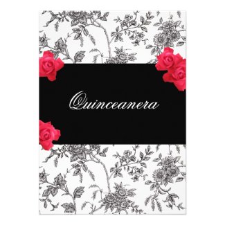 Quinceanera Invitation / Sweet Fifteen Personalized Announcement