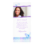 Quinceanera Invitations Butterfly Lace Purple Blue