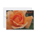 Quinceanera Invite RSVP Orange Roses invitation