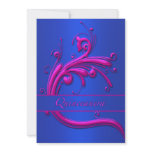 Quinceanera Pink Blue 15th Birthday Invitation