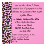Quinceanera Pink Leopard Print invitations