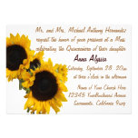 Quinceanera Pretty Sunflowers invitations