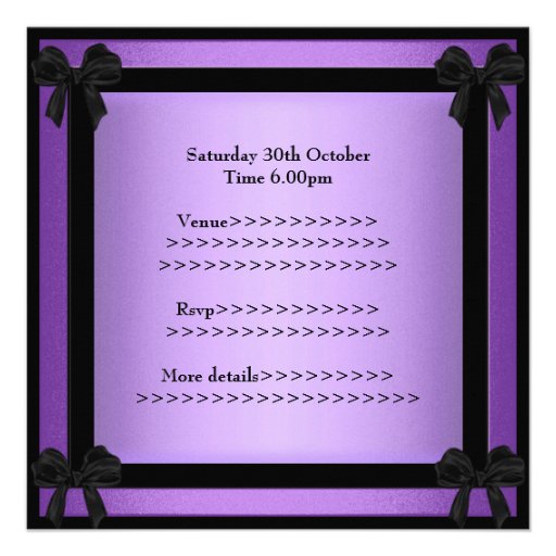 Quinceanera Purple Black Jewel Tiara Formal 1 Custom Announcement