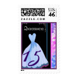 QUINCEANERA -QUINCE Birthday BLUE Gown postage