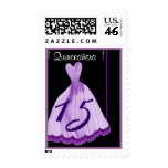 QUINCEANERA - QUINCE Birthday Purple Gown postage