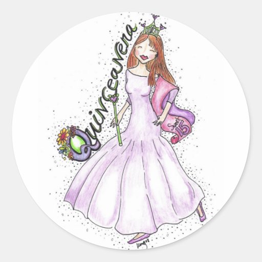 Quinceanera Round Sticker
