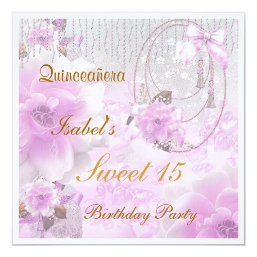 quinceanera sweet 15 birthday invitation zazzle 15 birthday invitations