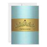 Quinceanera Teal Tiara 15th Birthday Invitation