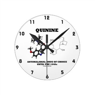 Quinine Antimalarial Drug Of Choice Until 1940s Round Clocks