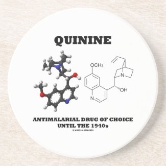 Quinine Antimalarial Drug Of Choice Until 1940s Drink Coasters