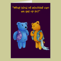 "Quinn and Liam" Teddy Bears cards