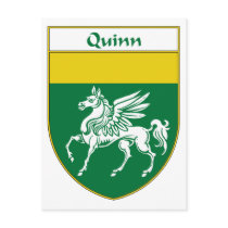 Quinn Coat of Arms/Family Crest postcards