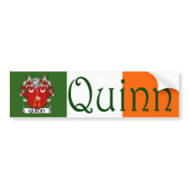 Quinn Coat of Arms Flag Bumper Sticker bumper stickers