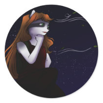 Quinn Round Stickers