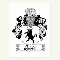 Quinto Family Crest Postcard